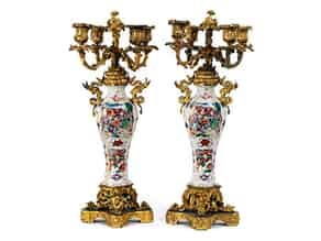 Detailabbildung:  Paar Chinoiserie-Vasenleuchter