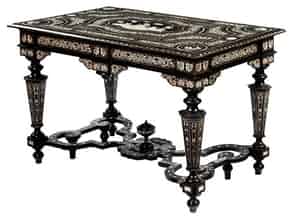 Detailabbildung:  Tisch mit reichen Elfenbeinintarsien