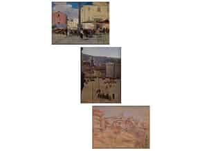 Detail images:  Konvolut von drei Gemälden