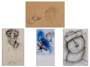 Detail images:  Konvolut von vier Figurendarstellungen