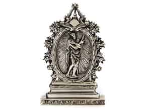 Detailabbildung:  Römisches Andachtsbild in Silber