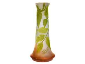 Detailabbildung:  Jugendstil-Vase, signiert „Gallé“