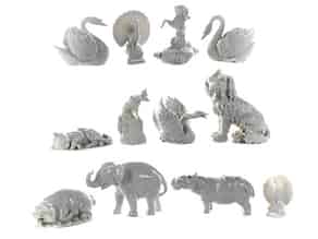 Detail images:  Konvolut von 12 Nymphenburger Tierfiguren