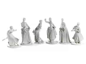 Detail images:  Konvolut von sechs Nymphenburger Porzellanfiguren