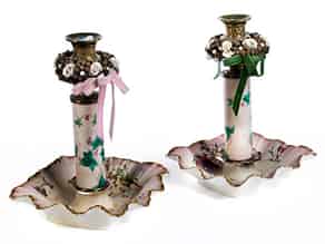 Detailabbildung:  Paar Porzellan Kerzenhalter von W&R Stoke On Trent