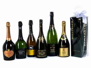 Detail images:  Konvolut von sieben Champagner- und Proseccoflaschen