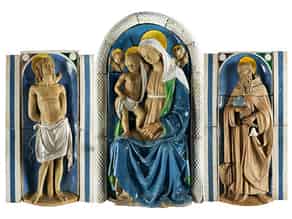 Detail images:  Musealer Majolika-Altar von Andrea Della Robbia, 1435 - 1525