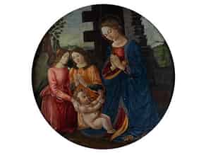 Detailabbildung:  Maestro dell'Epifania di Fiesole, aktiv in Florenz, zweite Hälfte 15. Jahrhundert 