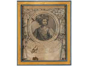 Detailabbildung:  Satz von neun gerahmten Kupferstichen mit Darstellungen der Herrscher des Hauses Savoyen