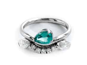 Detail images:  Paraibaturmalin-Diamantring von Tiffany