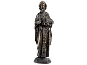 Detailabbildung:  Bronzefigur des Heiligen Johannes Baptist
