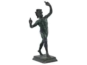 Detail images:  Bronzefigur eines tanzenden Fauns