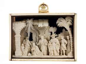 Detailabbildung:  Diorama mit Anbetung der Heiligen Drei Könige