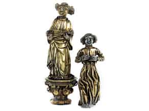 Detail images:  Paar seltene Bronzefiguren