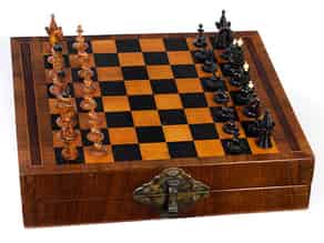 Detailabbildung:  Spielekasten für Schach, Tric Trac und Mühle