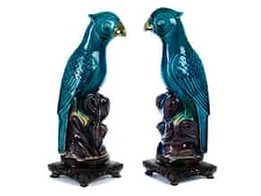 Detailabbildung:  Zwei blaue chinesische Papageien