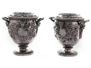 Detailabbildung:  Paar silberne George IV-Champagnerkühler
