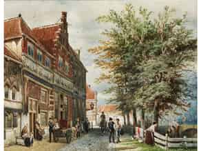 Detail images:  Cornelis Springer, 1817 Amsterdam – 1891 Hilversum