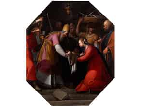 Detailabbildung:  Italienischer Maler des 16./ 17. Jahrhunderts unter dem Einfluss von Denys Calvaert (um 1540 Antwerpen-1619 Bologna), auch genannt „Dionisio Fiammingo“