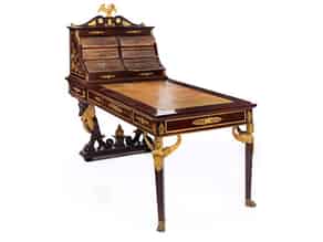 Detailabbildung:  Außergewöhnlicher Napoleon III-Schreibtisch mit Empire-Dekor