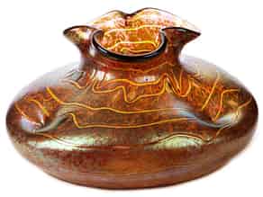 Detailabbildung:  Große extravagante Vase, Witwe Loetz zug.