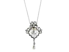 Detail images:  Jugendstil-Perl-Diamantcollier