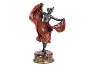 Detailabbildung:  Wiener Bronze einer exotischen Tänzerin