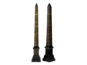 Detail images:  Paar Obelisken mit Hieroglyphen
