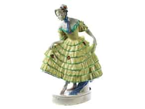 Detailabbildung:  Porzellanfigur Tanzendes Mädchen von WKK Keramos