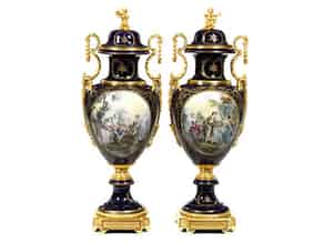 Detailabbildung:  Paar große dekorative Vasen