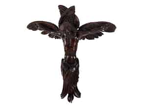 Detailabbildung:  Äußerst seltene museale Kreuzesdarstellung mit Seraphimflügeln