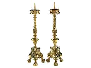 Detail images:  Paar barocke große Kerzenleuchter