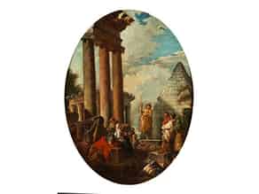Detail images:  Giovanni Paolo Pannini, 1691 Piacenza – 1765 Rom, zug./ Werkstatt des