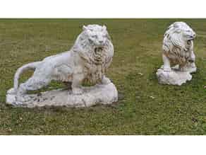 Detailabbildung:  Paar Löwenskulpturen