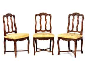 Detailabbildung:  Satz von drei Rokoko-Stühlen