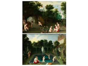 Detail images:  Flämischer Maler des 17. Jahrhunderts, wohl unter Einfluss von Jan Brueghel d. J. (1601 – 1678) und Pieter van Avont (1600 – 1652)