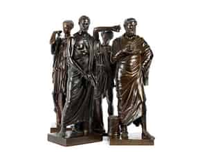 Detailabbildung:  Gruppe von vier Bronzefiguren nach der Antike