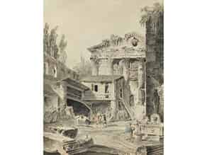 Detail images:  Hubert Robert, 1733 Paris – 1808 ebenda 