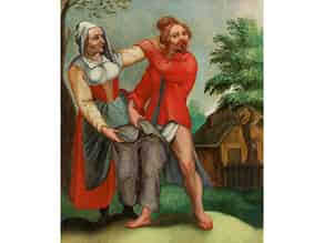 Detail images:  Haarlemer Meister in der direkten Nachfolge Pieter Brueghel des Jüngeren