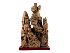 Detailabbildung:  Schnitzfigurengruppe Kreuzabnahme Christi