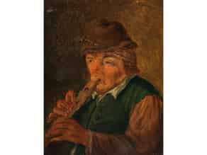 Detail images:  Kleine Darstellung eines bäuerlichen Flötenspielers