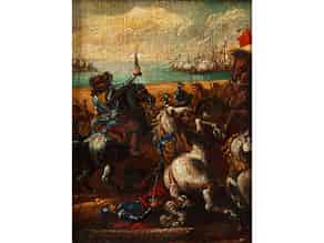 Detailabbildung:  Italienischer Schlachtenmaler in der Stilnachfolge von Salvator Rosa, 1615 – 1673