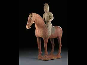 Detailabbildung:  Pferd und Reiter der Tang-Dynastie