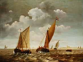 Detailabbildung:  Gerard de Jager Marinemaler in Dordrecht, zeitweise in Delft tätig, gest. 1679/80 