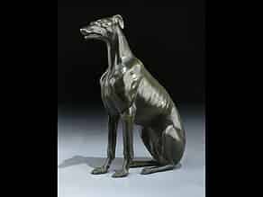 Detailabbildung:  Bronze eines Greyhounds