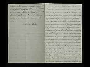 Detailabbildung:  Brief Nr. 44 der Korrespondenz des Zaren Alexander II. von Russland an Ekaterina Dolorukaya (der späteren Prinzessin Jurjewskaya) in französischer Sprache. 