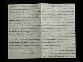 Detail images:  Brief Nr. 45 der Korrespondenz des Zaren Alexander II. von Russland an Ekaterina Dolorukaya (der späteren Prinzessin Jurjewskaya) in französischer Sprache.