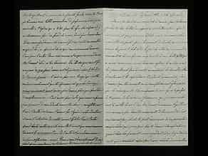 Detailabbildung:  Brief Nr. 46 der Korrespondenz des Zaren Alexander II. von Russland an Ekaterina Dolorukaya (der späteren Prinzessin Jurjewskaya) in französischer Sprache. 