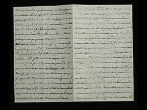 Detailabbildung:  Brief Nr. 48 der Korrespondenz des Zaren Alexander II. von Russland an Ekaterina Dolorukaya (der späteren Prinzessin Jurjewskaya) in französischer Sprache. 