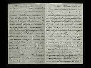 Detailabbildung:  Brief Nr. 50 der Korrespondenz des Zaren Alexander II. von Russland an Ekaterina Dolorukaya (der späteren Prinzessin Jurjewskaya) in französischer Sprache. 